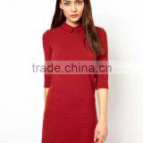 Drop Waist Dress in Crepe Jersey thumbnail-1