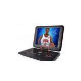 PAL / NTSC Swivel Black 12 Inch Portable DVD Player With ATV SD USB