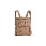 Brown Sport Ladies Canvas Backpack For Autumn / Winter Hiking Daypack thumbnail-1