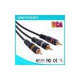 Male to Male 3RCA Audio Video Cables for AV with Plastic Head White / Red / Yellow 6Ft