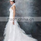 Custom Made Sexy A-Line Halter Neckline and Backless Lace Wedding Dress AS291 thumbnail-3