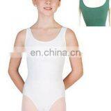 Kids White Dance Sleeveless Leotard