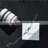 Retro Marble Gemstone Geometric Metal Bracelet thumbnail-5