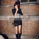 Steampunk Soft Bone Corset With Key-hole Patch and Bronze Key Pendant thumbnail-5