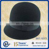 high quality black pure wool felt bucket hat for wholesale