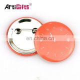Wholesale metal safty pin back advertising promotions tin button badge