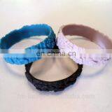 New design 3D flower shape silicone wristband,cheap promotion fitness wristband