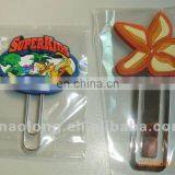 Factory Directly Sale Custom Embossed Logo Soft Pvc Rubber Bookmark/book Marks