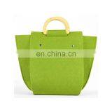 Multi Color Fancy Stitching Color Felt Shopping Bag thumbnail-7