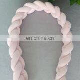 Wholesale Baby Safe Bumper Knot Pillow Mixed Colors Chunky Knit Baby Bedding Cradle Bumper thumbnail-2