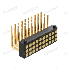 Dnenlink Flat Bottom Type,1.27mm Pitch Three Row H2.0mm DIP Female Pogo Pin Connector thumbnail-4