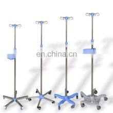Factory Cheap Price Stainless Steel Medical Clinic Hospital Infusion Pole Drip Stands IV Stand thumbnail-3