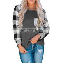 2021 New Design Fashion, Female Long Sleeve Blouse Loose Sequin Ladies Tops And Blouses/ thumbnail-3