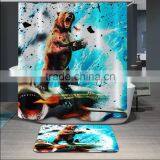 Polyester Digital Printed Shower Curtain Luxury Colorful Shower Curtains thumbnail-2