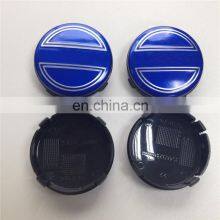 64mm ABS Custom Automotive Hubcap Chrome Blue Car Wheel Center Cap For S40 thumbnail-1
