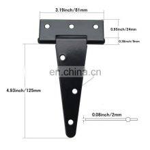 Black Tee Hinges Wrought Hardware Iron Rustproof T-Strap Shed Hinge Gate Strap Heavy Duty Door Barn Gates T Hinges thumbnail-4