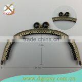 16.5*7.5cm Purse Bags Metal Frame With Black Gems