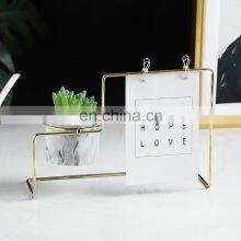 Hot Selling Flower Pots & Planters Pot Plants Ceramic Supplies Wrought Iron Photo Frame Flower Pot thumbnail-4