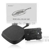 Thread Interior Bottom Black Pre-seasoned Cast Iron Sizzling Pan Manufacturer China thumbnail-3