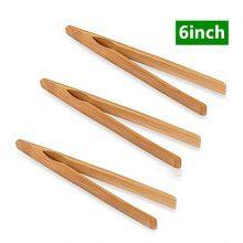 Mini bamboo tong Wholesale toaster tong from China bamboo kitchen tools
