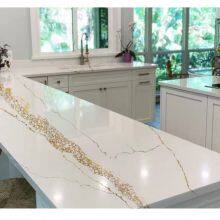 Code：6102，Calacatta Artificial Stone Quartz Slab Kitchen Countertops thumbnail-3