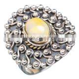 Ethiopian Opal RING ,925 Sterling Silver Jewelry Wholesale,WHOLESALE SILVER JEWELRY,SILVER EXPORTER,SILVER JEWELRY FROM INDIA thumbnail-1