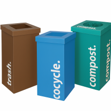 Factory Supplier Recyclable PP Coroplast Sheet Waste Bins thumbnail-2