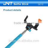 Wholesale rechargeable smartphone monopod bluetooth selfie stick QC12