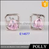 cheap wholesale stud earrings zircon silver jewelry