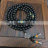 6mm Tibetan Buddhism 108 Black Sandalwood Prayer Bead Mala Necklace thumbnail-3