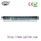 10A 19"1.5U 6ways With Three Lamp Lightning Protection Universal Type Power Binet PDU Rack PDU thumbnail-1