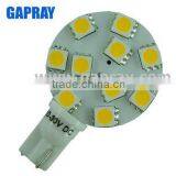 Round 10-30V DC 5050 SMD Auto LED Lamp T10