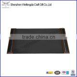 Simple Multifuctional Walnut and Top Grain Leather Desk Pad With Side-rails