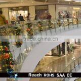 New Design Shopping Mall Atrium Hanging Decorations Pvc Christmas Plants With Christmas Balls Led Light Indoor Decoration