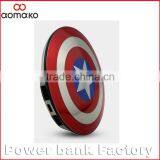 The Shield of Captain America Ultra Thin Li-polymer Battery Power Bank Factory Supply Captain America Power Bank thumbnail-1