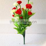 Yiwu Wholesle 22 Heads Colourful Artificial Bouquet for Decoration
