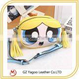 New 2016 Fashion Cute Cartoon Synthetic Women Leather Messenger Bag Occident Tassels Cross Body Bag thumbnail-3