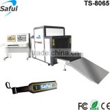 Airport Subway X-Ray Baggage Scanner Gun Metal Detector With Conveyor Belt TS-8065