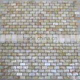 Brick Pattern Dyed Yellow Freshwater Shell Mosaic Tile