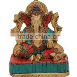 Sitting Chaturbhuj Ganesha 7"