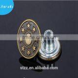 Imitated Rubber Cap Metal Jeans Button for Denim