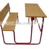 Steel Frame Double School Desk and Chair