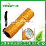 9 Led Mini Flash Torch High Quality New Design Pocket Torch Flash Light Lamp Camping for 3*AAA Battery thumbnail-4