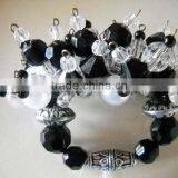 Crystal Napkin Ring, Beaded Napkin Ring, Silver Napkin Ring thumbnail-1