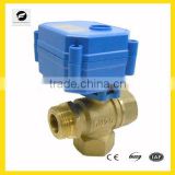 mini electric valve CWX-15Q brass auto solenoid control motorized 3 way valve