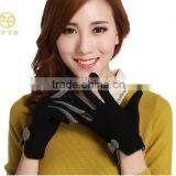 new design pretty elegant Warm grey winter wool gloves