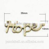Antique Bronze Zinc Alloy Connector Word HOPE(PALLOY-E121-AB-NF)
