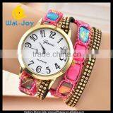 WJ-4746 Geneva cheap Chinese quartz charming bracelet wrist watch woman