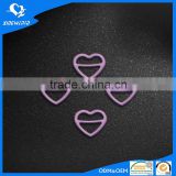 Purple heart shape nylon coated metal rings for swimwear