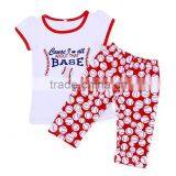 Wholesale Black Tank Top and Red Sequin Skirt With Matching Headband Baseball Girl Sport Wear thumbnail-5